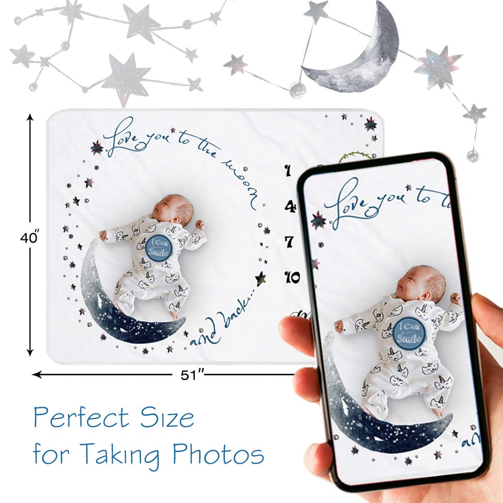 Yoothy Moon multipurpose blanket for swaddle, play mat, or nursing
