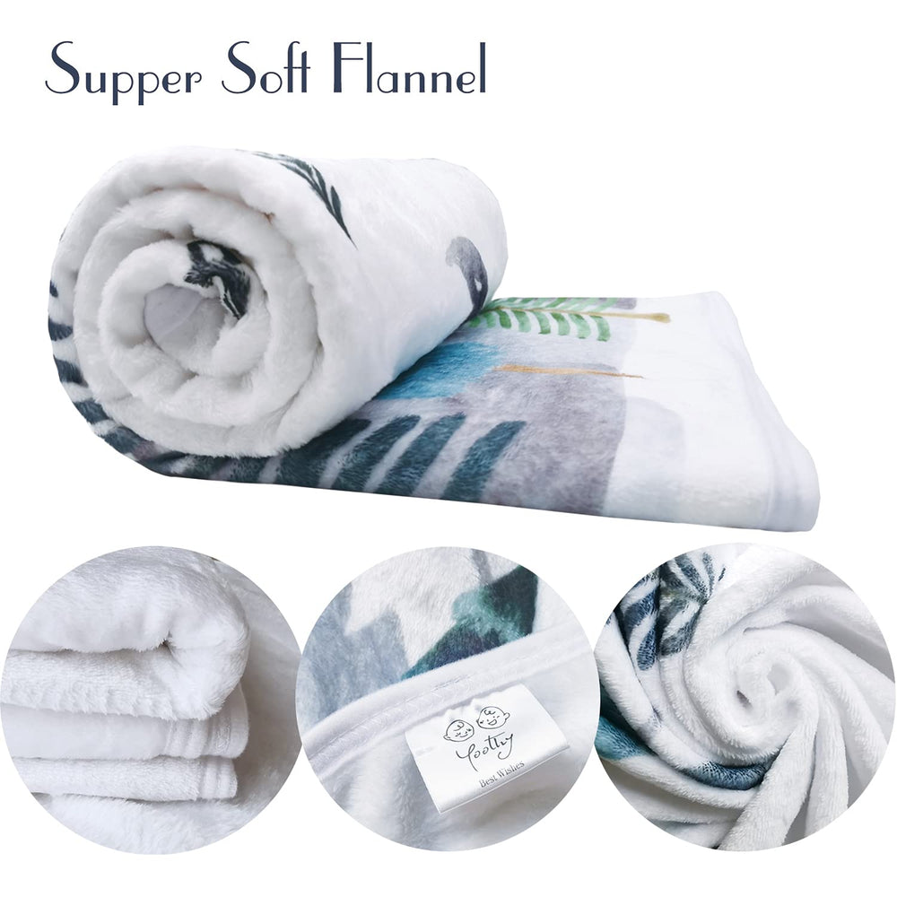Yoothy soft flannel fabric closeup emphasizes cozy touch for baby photos