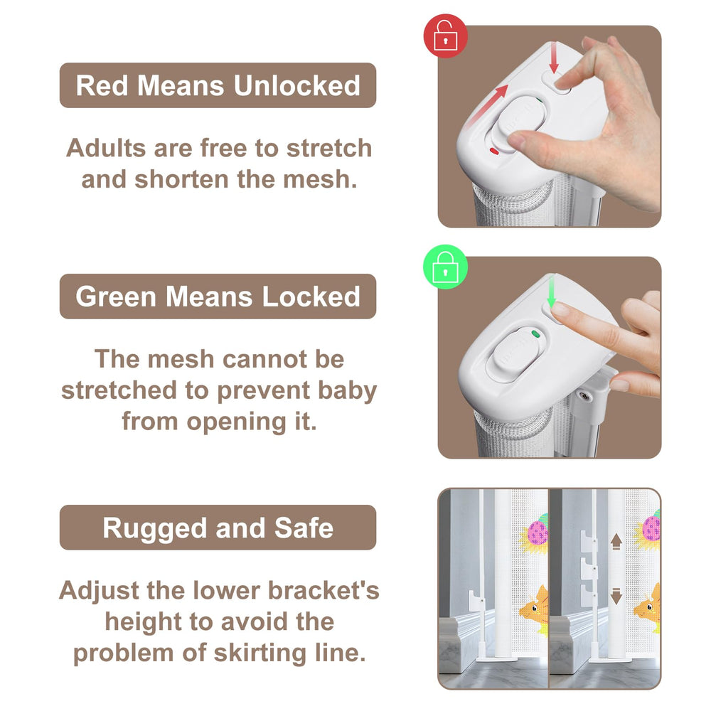 YooxArmor double-locking design helps separate pets and toddlers.