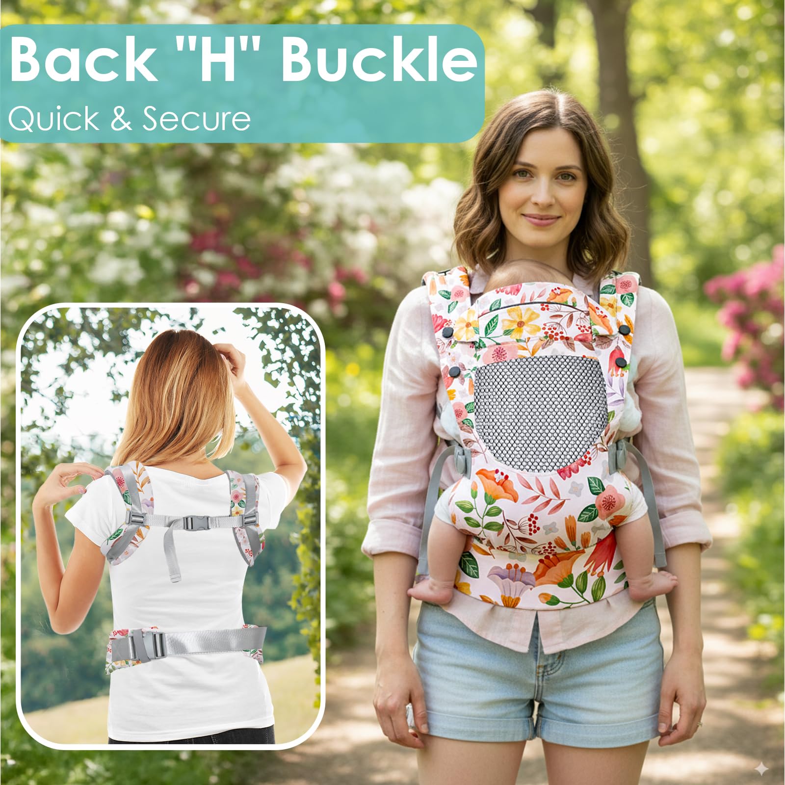 YooxArmor Embrace 3-in-1 modes adapt to face-in, face-out, and back carry.