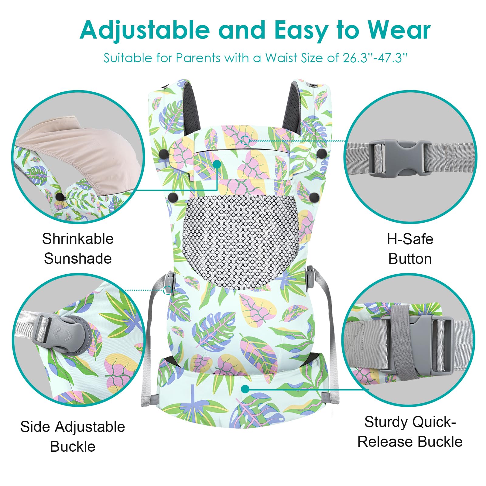 Close-up of adjustable buckles on YooxArmor Embrace for secure fits