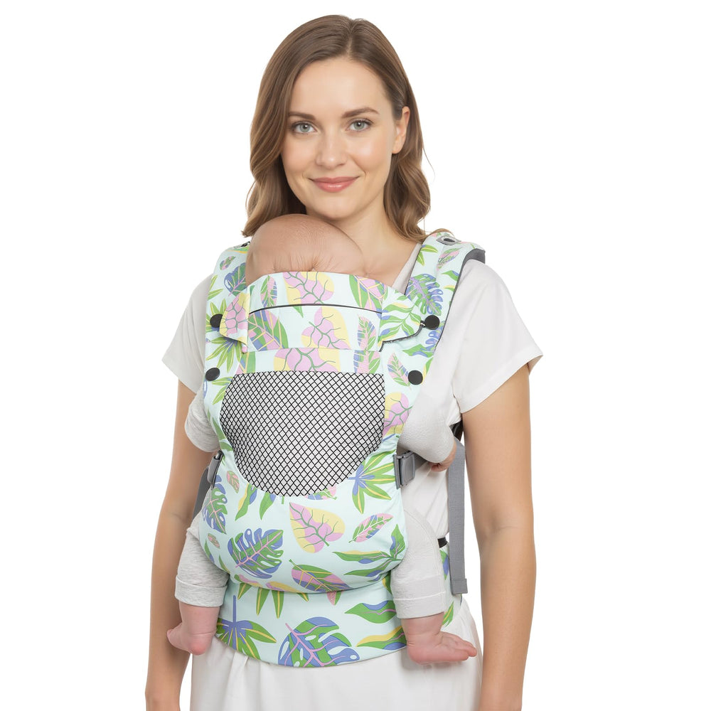 YooxArmor Embrace foliage carrier supports babies 7–66 lbs
