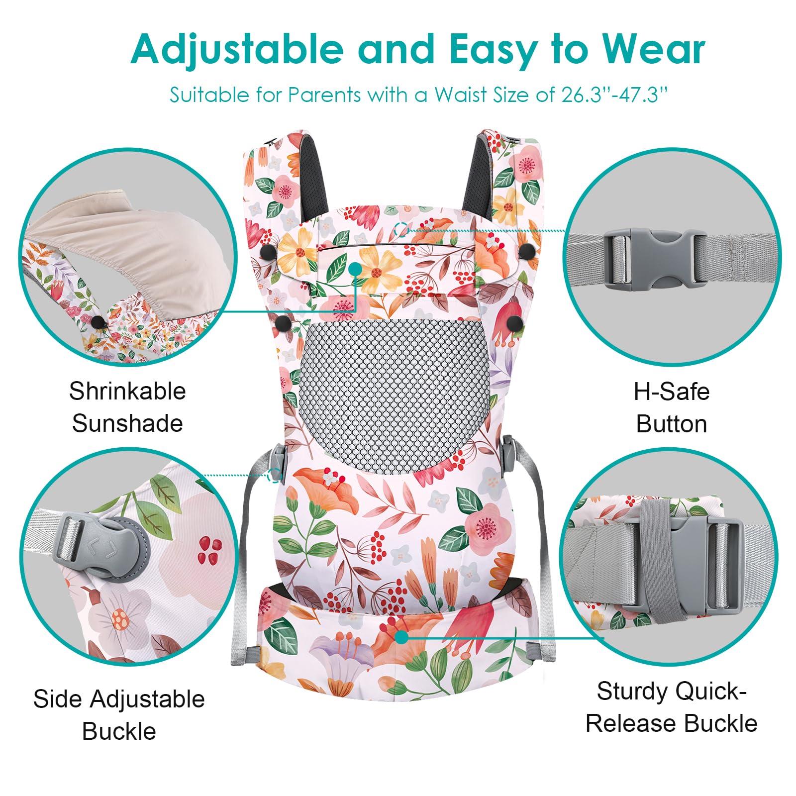 YooxArmor Embrace head protection pads cushion baby's head on walks.