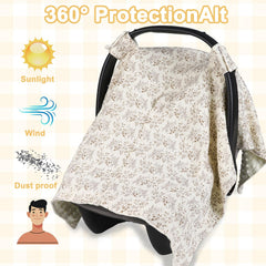 YOQIE 2-in-1 cover provides summer shade for sunny strolls