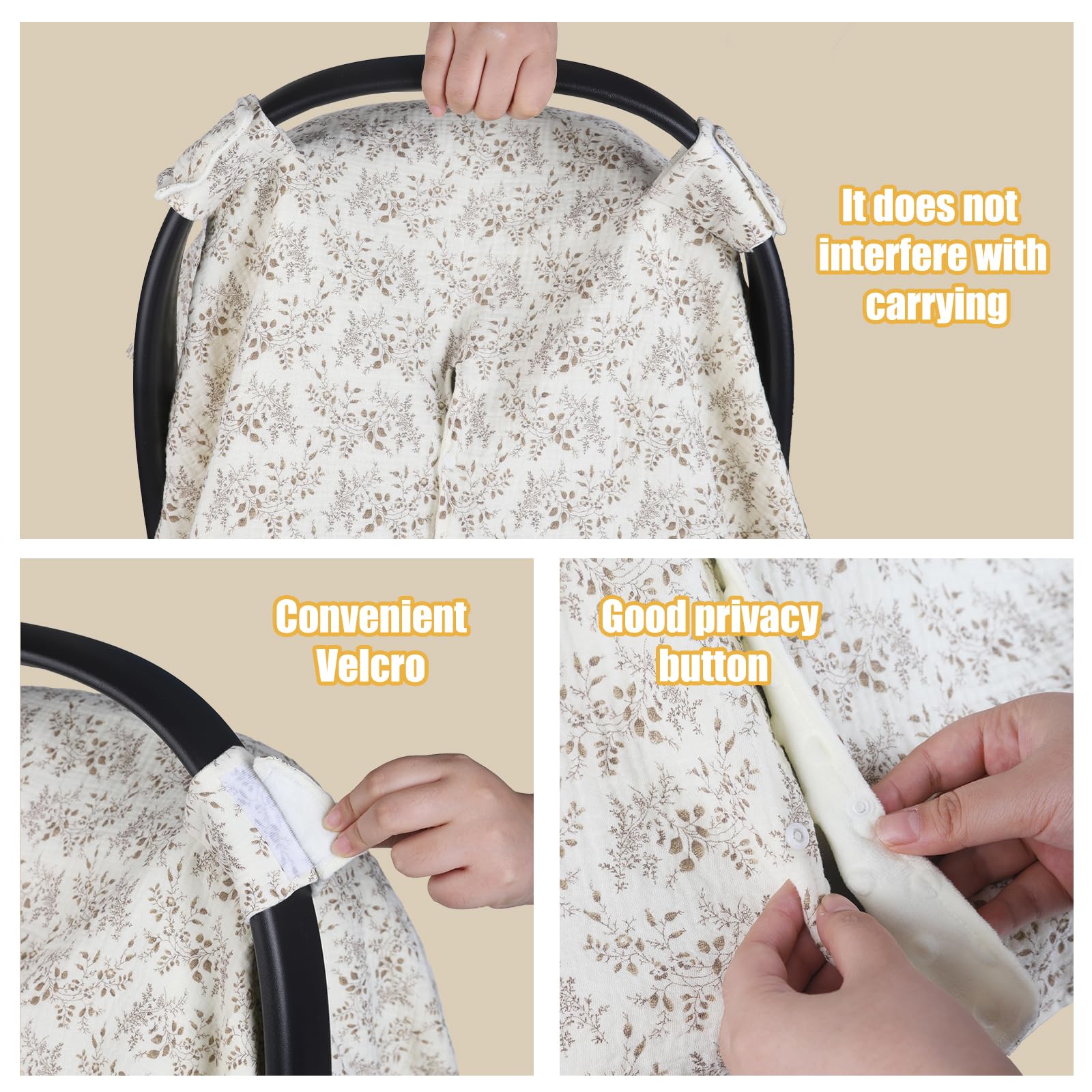 YOQIE universal-fit infant seat cover for most car seats