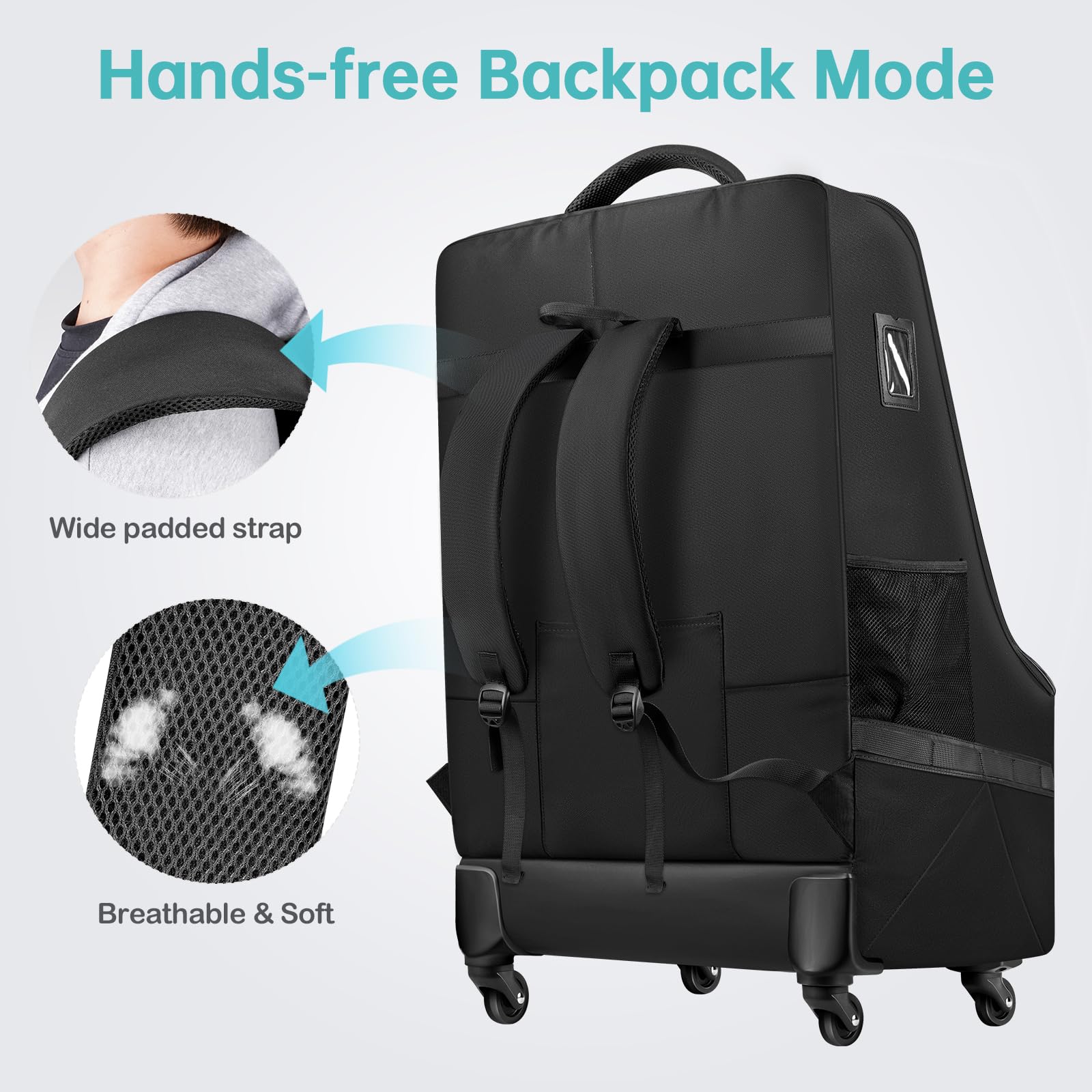 YOREPEK front zip pocket for quick access to travel essentials.