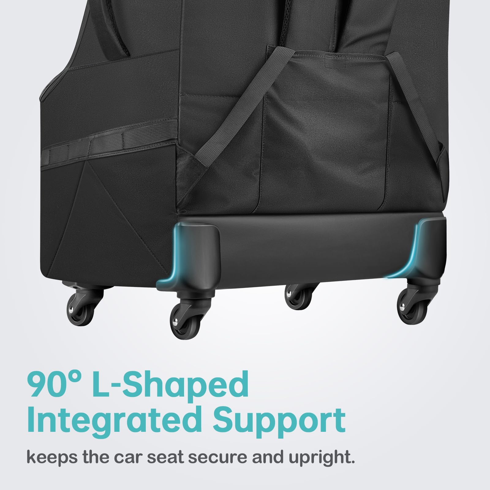 YOREPEK car-seat bag interior padding protects the seat during travel.