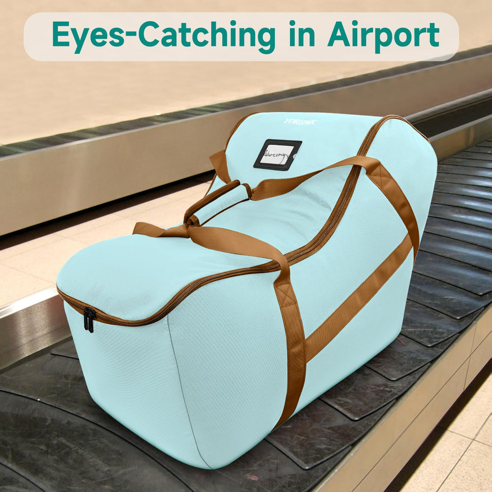 YOREPEK car seat travel bag at airport conveyor for easy gate check