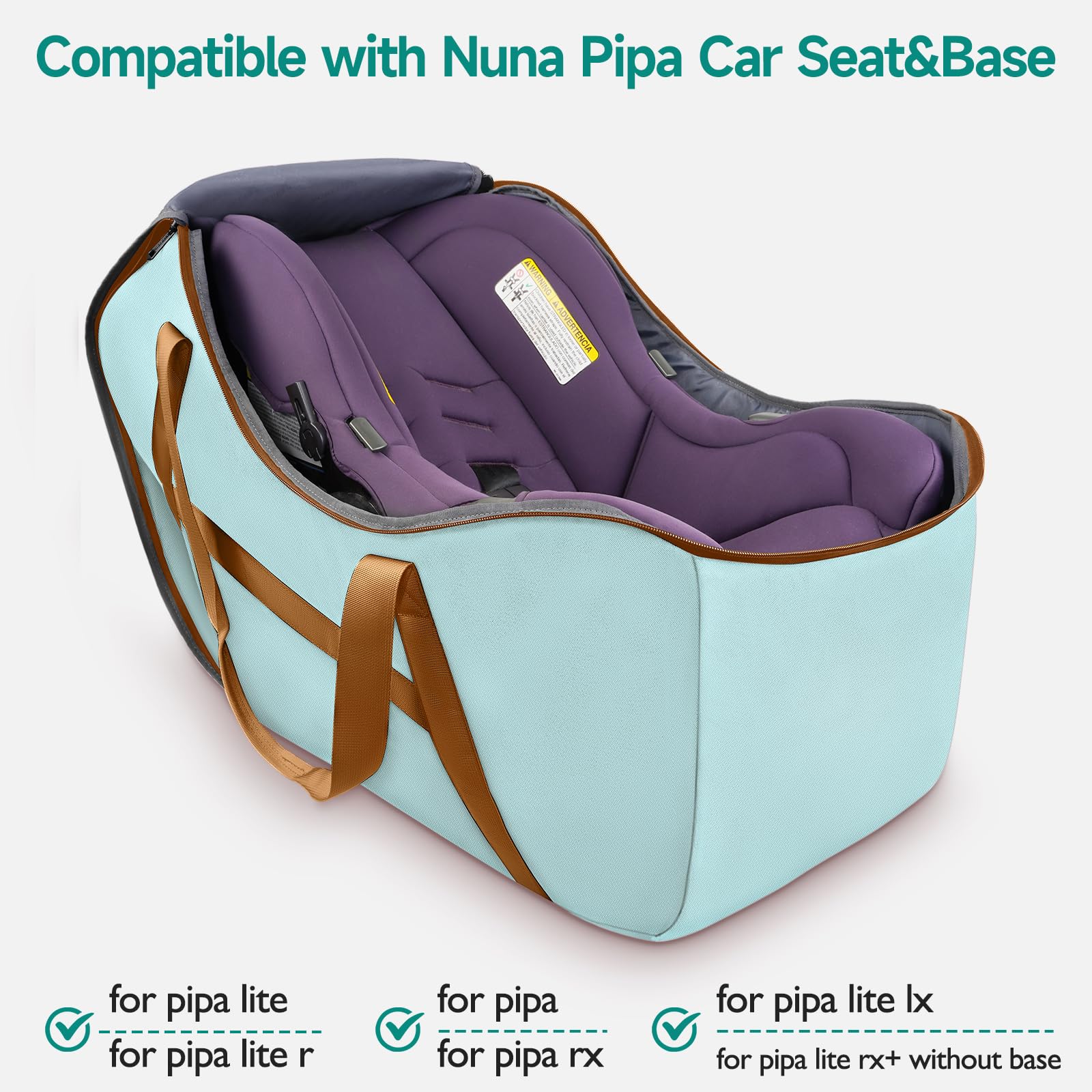 YOREPEK car seat travel bag open with seat shows easy loading and protection