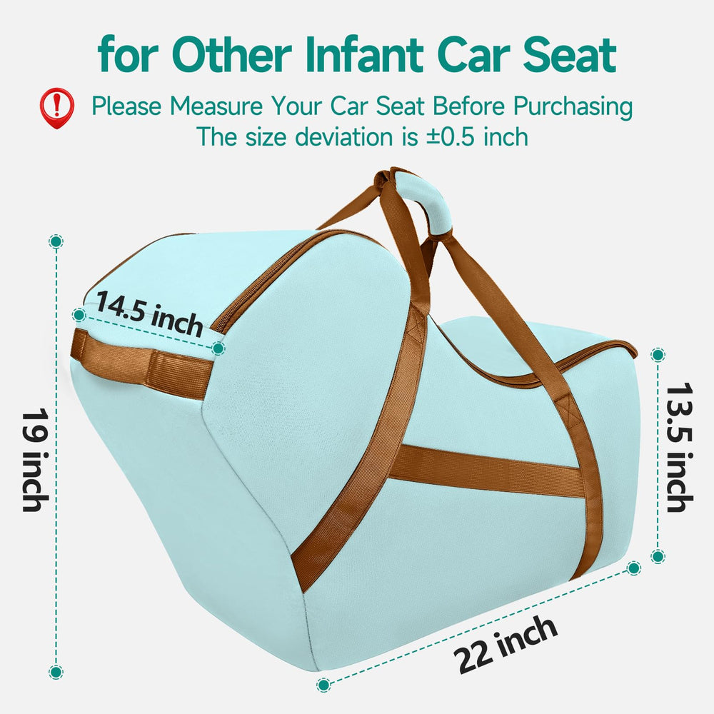 YOREPEK car seat travel bag padded handles and name card slot for quick identification