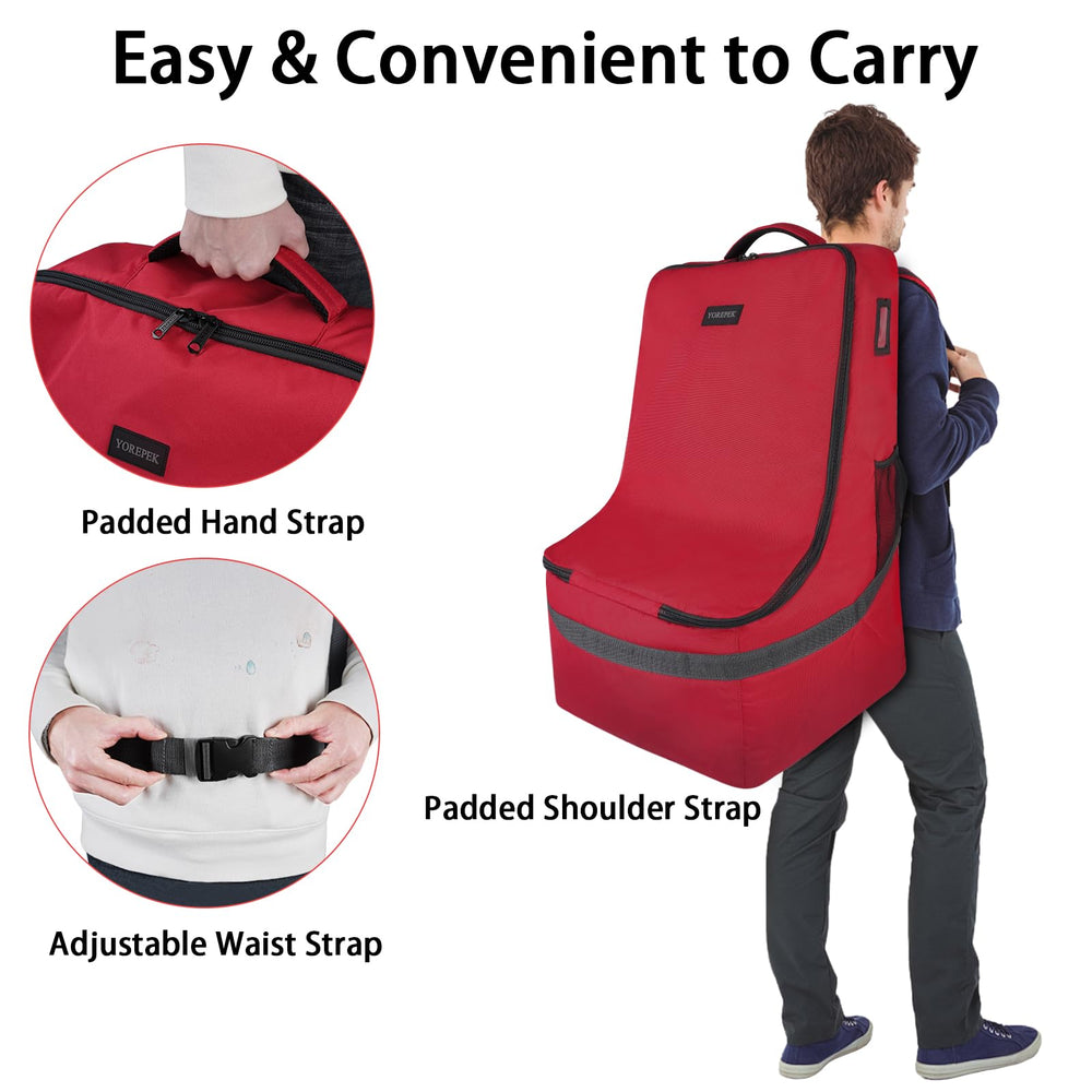 YOREPEK car seat travel bag safety design keeps seat secure during transit