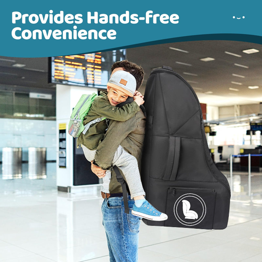 YOREPEK spacious travel car seat bag reduces bulk and rental needs