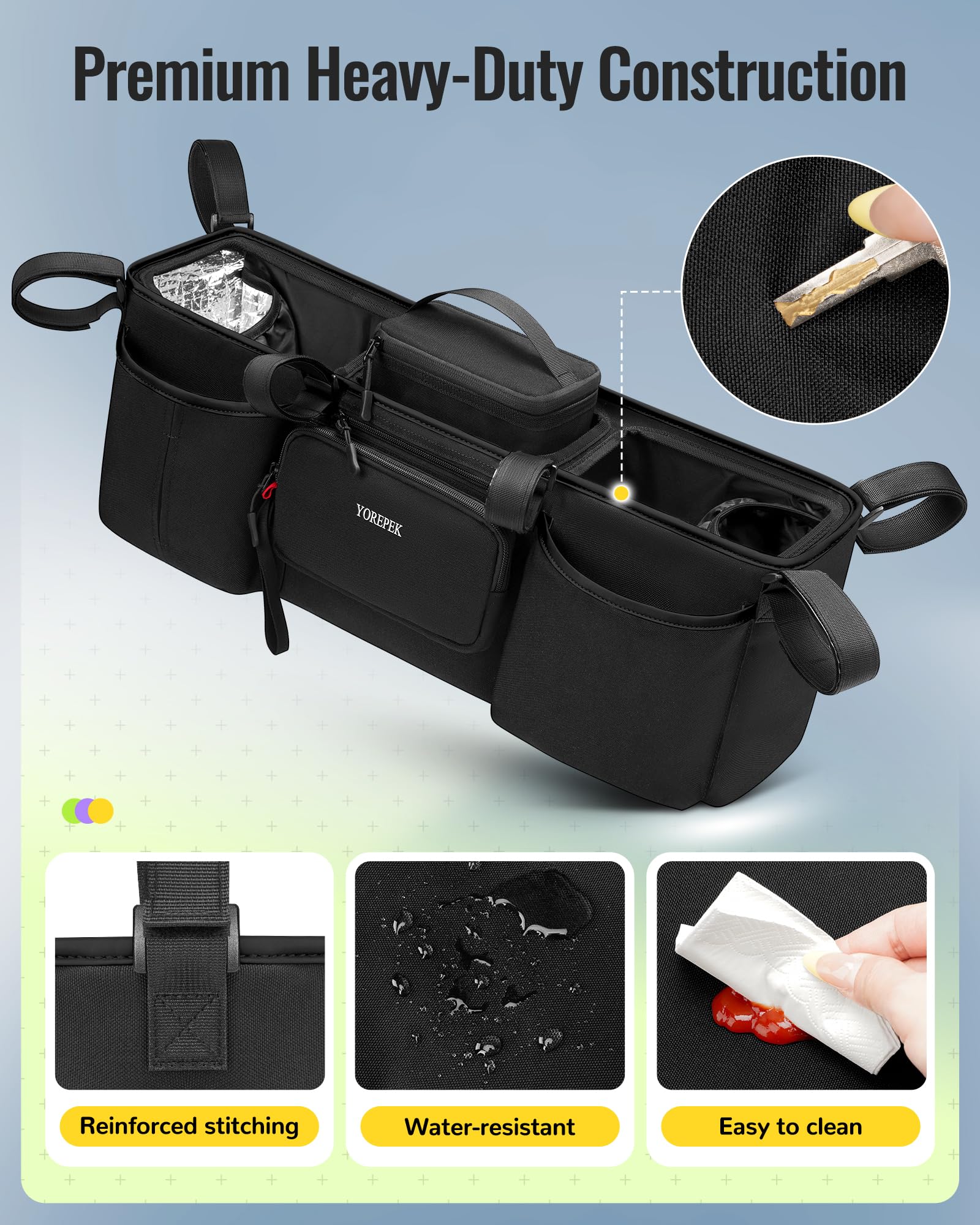 YOREPEK fits Bob Duallie, Baby Jogger City Mini GT2, and Jeep double strollers