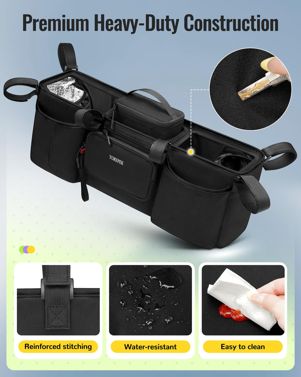 YOREPEK fits Bob Duallie, Baby Jogger City Mini GT2, and Jeep double strollers
