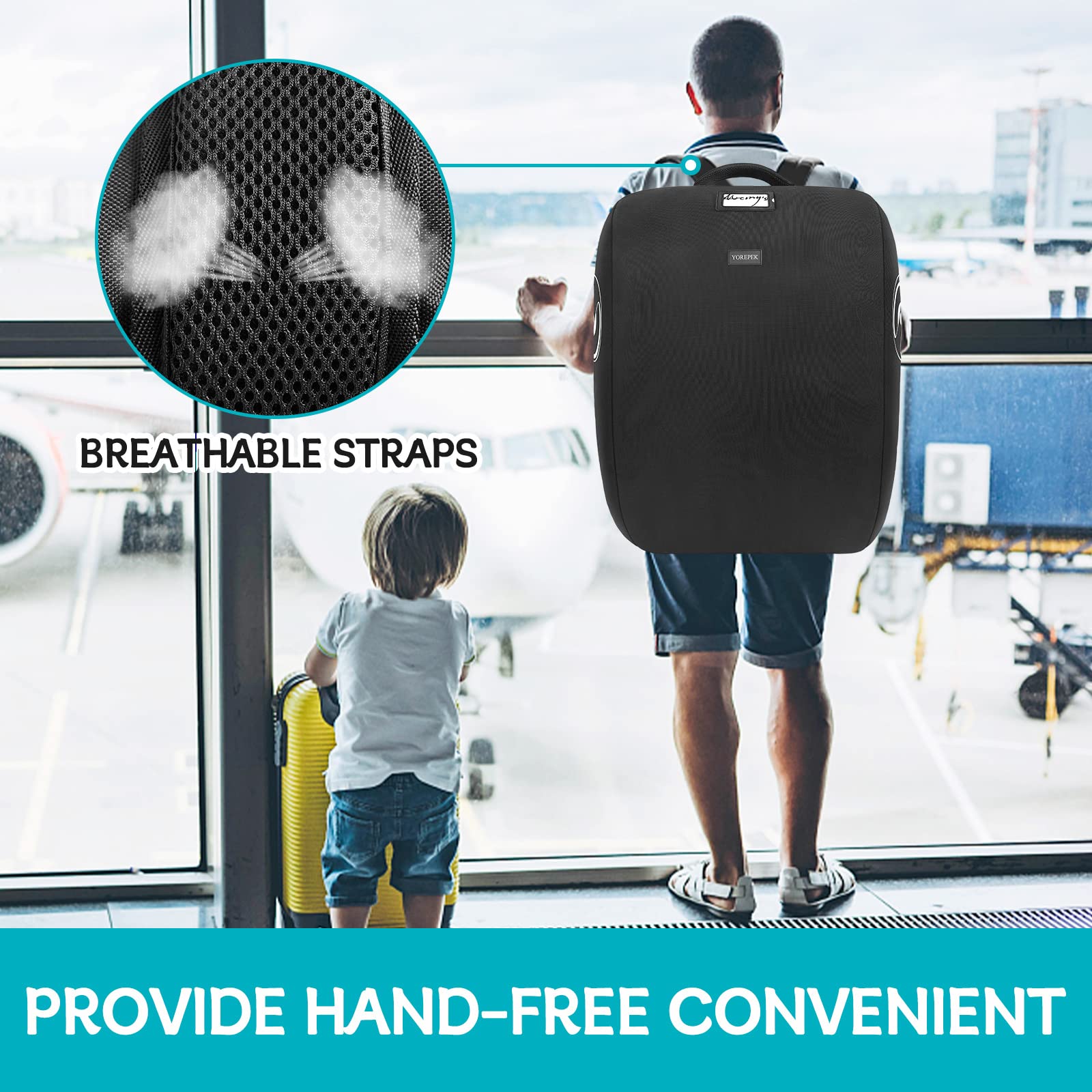 YOREPEK name card slot helps identify baggage on conveyor scans