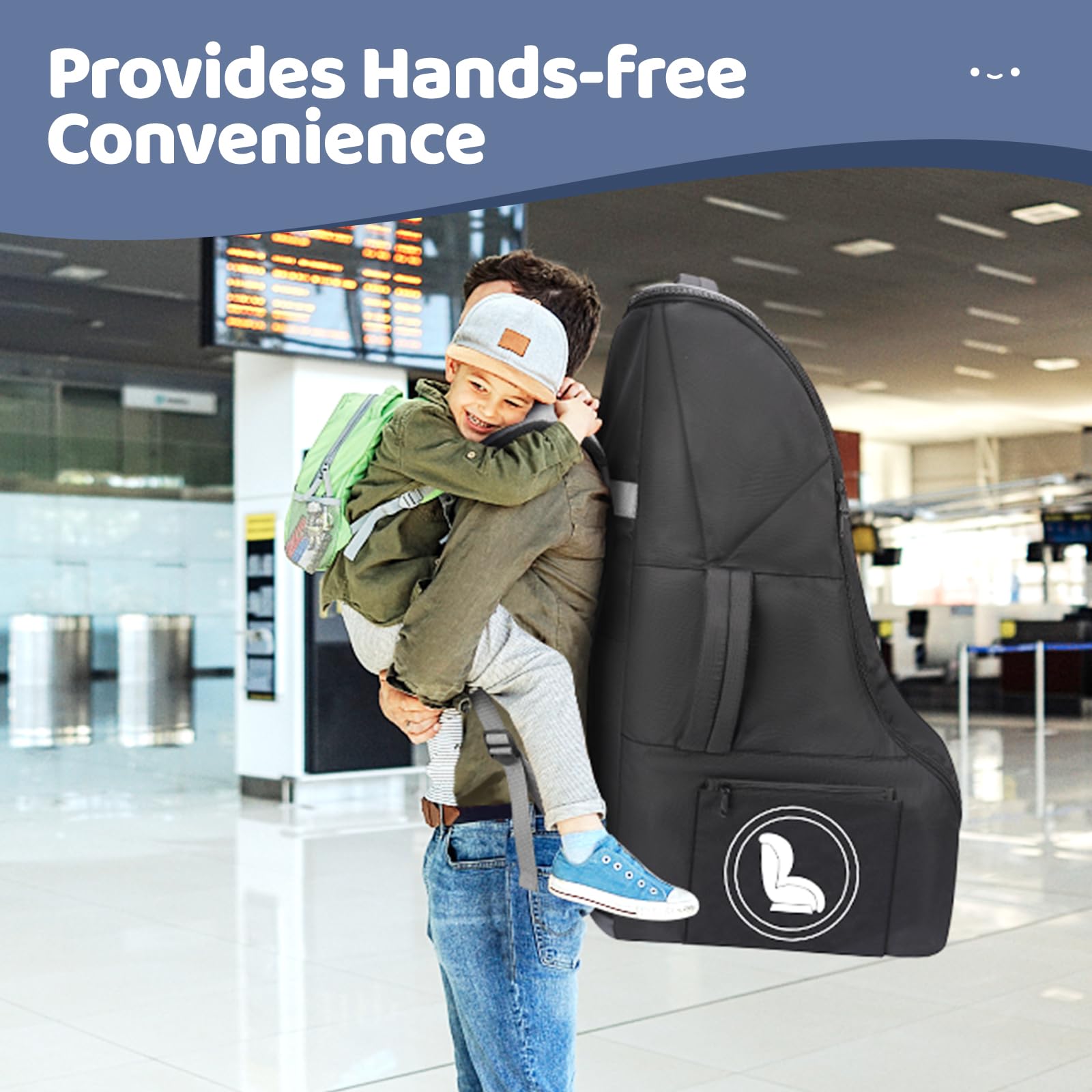 YOREPEK padded backpack straps enable hands-free travel comfort.