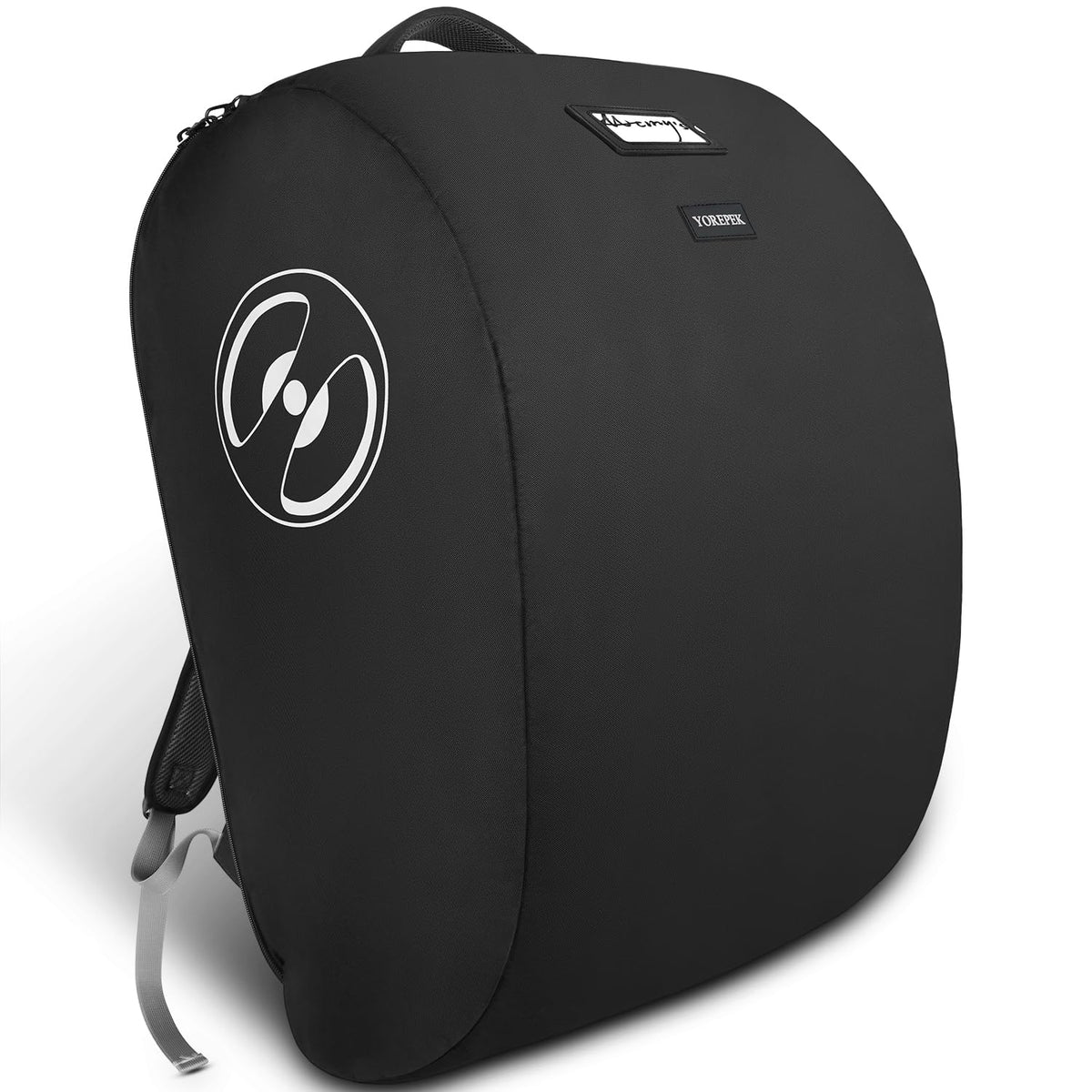 YOREPEK padded car seat travel bag shown with Doona compatibility for easy airport travel