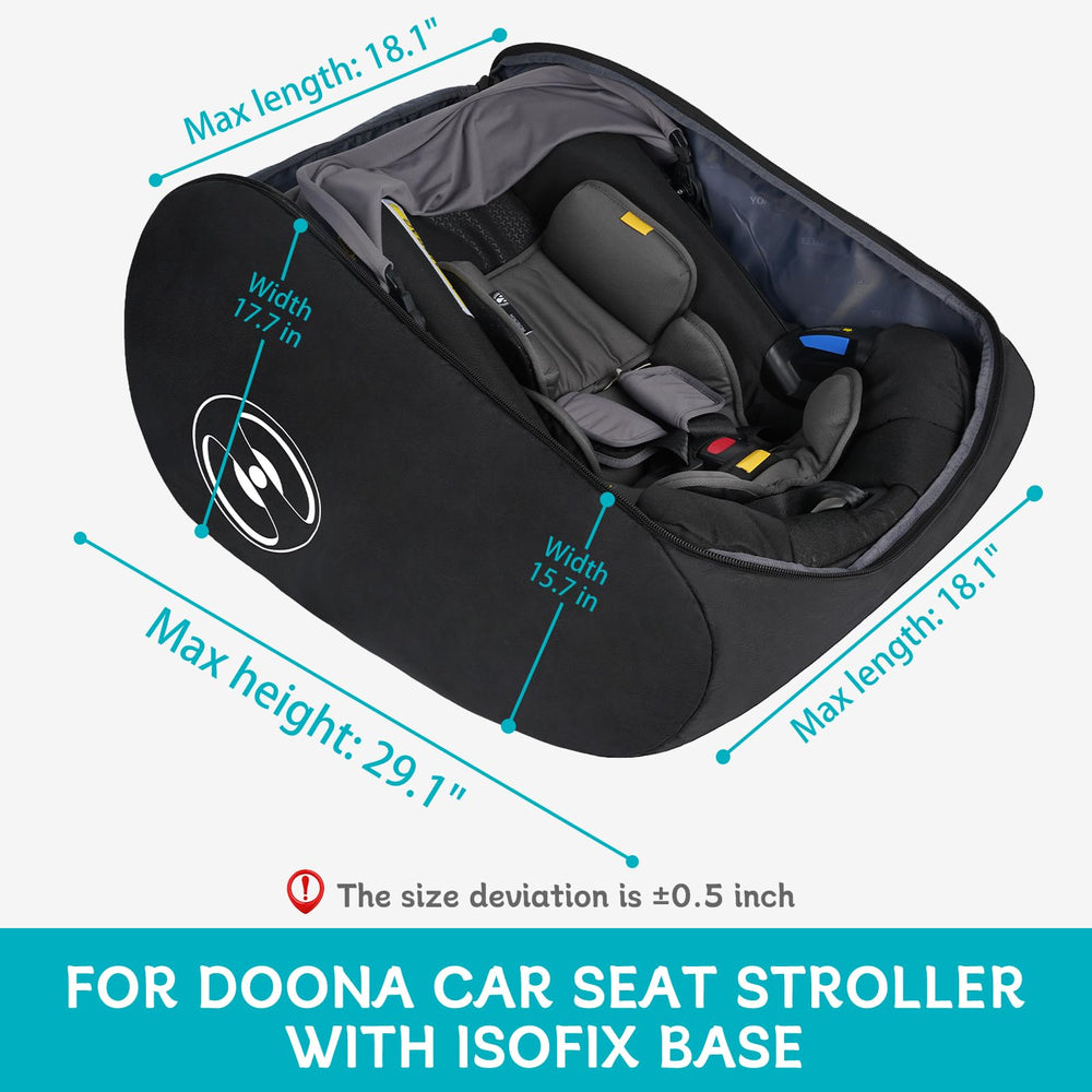 YOREPEK travel bag highlighting Isofix base protection during transit