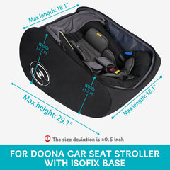 YOREPEK travel bag highlighting Isofix base protection during transit