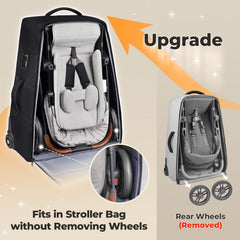 YOREPEK stroller bag interior compartments organize bumper and essentials.