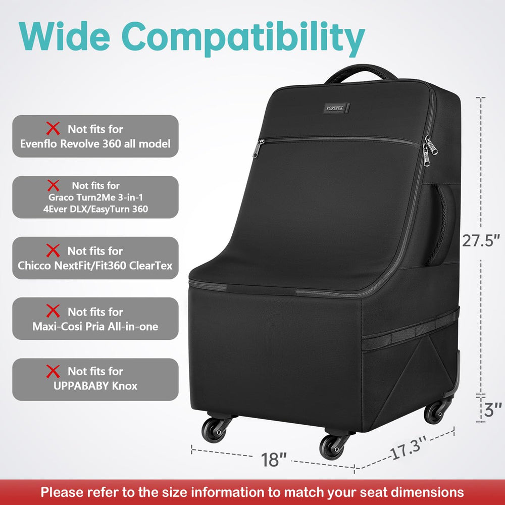 YOREPEK water-resistant 900D polyester outer shell against spills and weather.