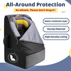 YOREPEK travel bag with wear-resistant bottom protecting the seat during handling.