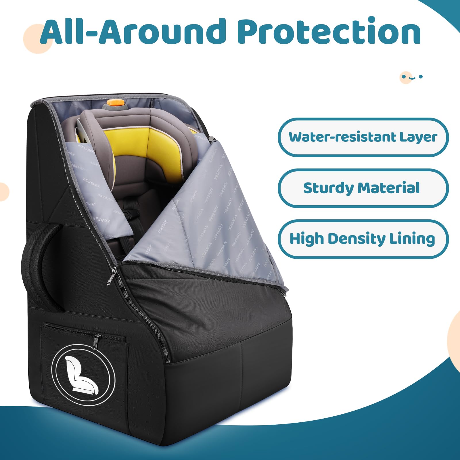 YOREPEK waterproof polyester material keeps the car seat clean