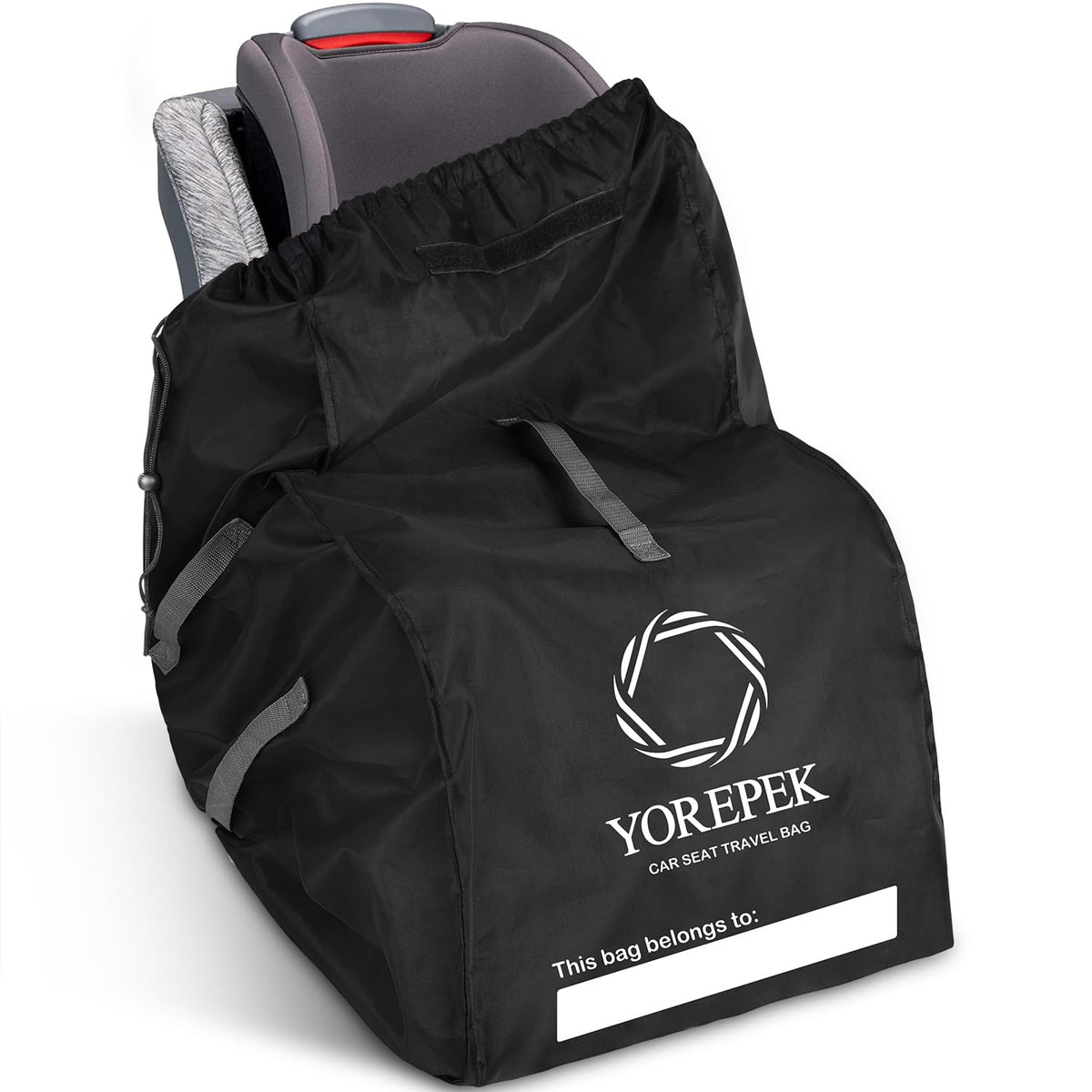 YOREPEK gate-check car seat bag protects the seat from dust during travel