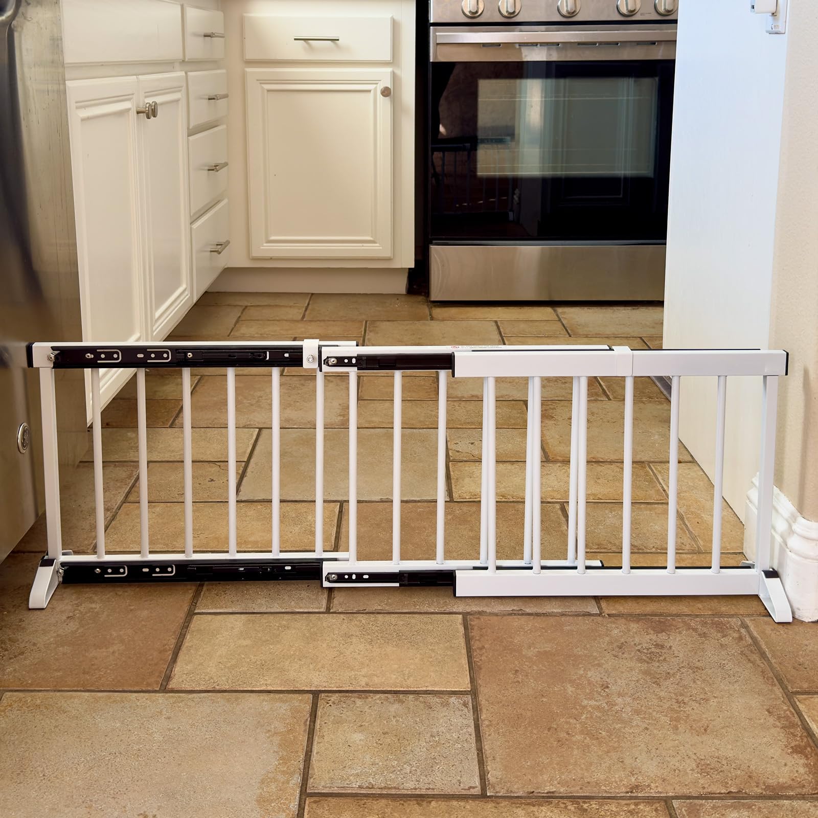 YORWHIN 13.1-inch gate height protects small dogs while staying easy to step over.