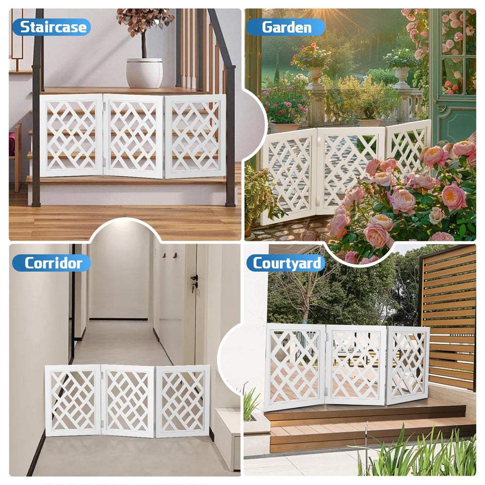 YORWHIN cut-out 16in dog gate quick setup saves time during busy days.