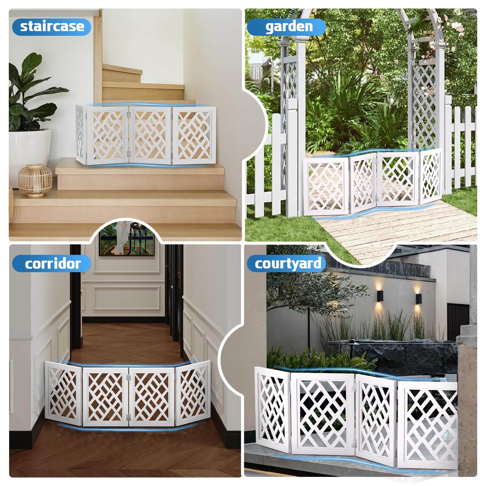 YORWHIN freestanding indoor-outdoor gate suitable for stairs and kitchens.