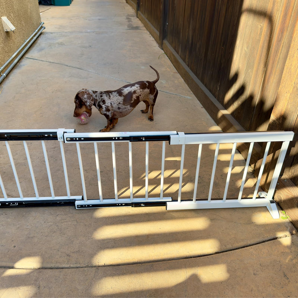 YORWHIN low-profile white frame blends with decor and reduces tripping risk.