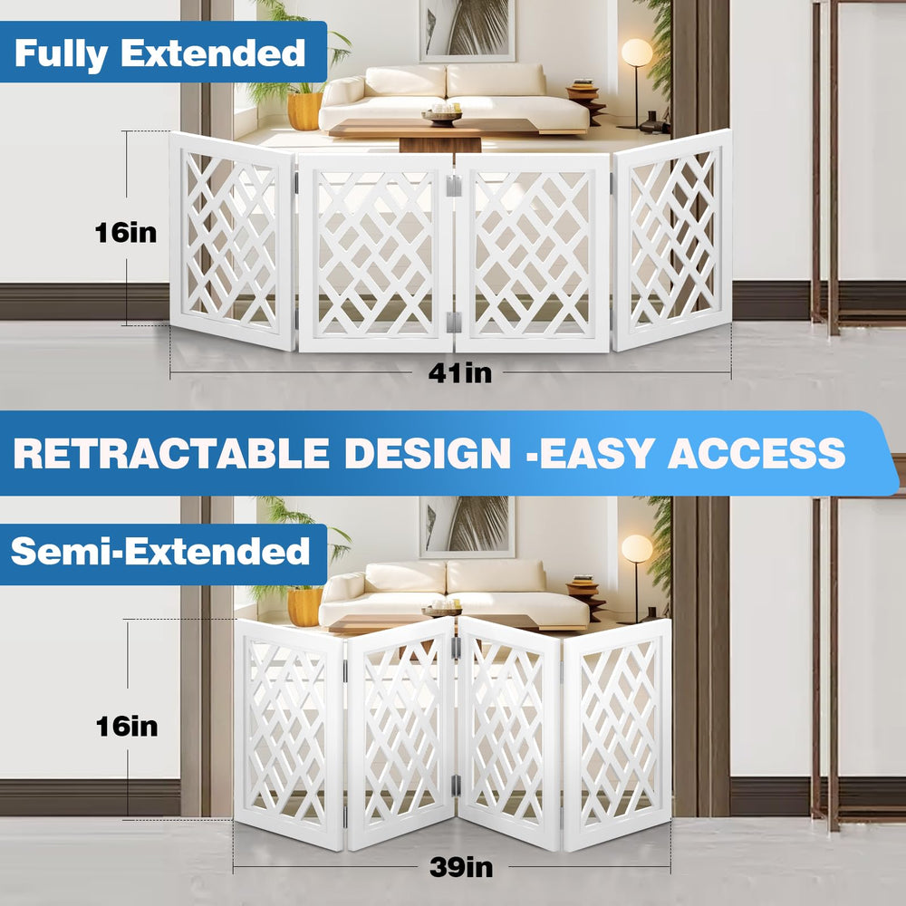 YORWHIN retractable gate expands from 18 to 41 inches for doorways and hallways.