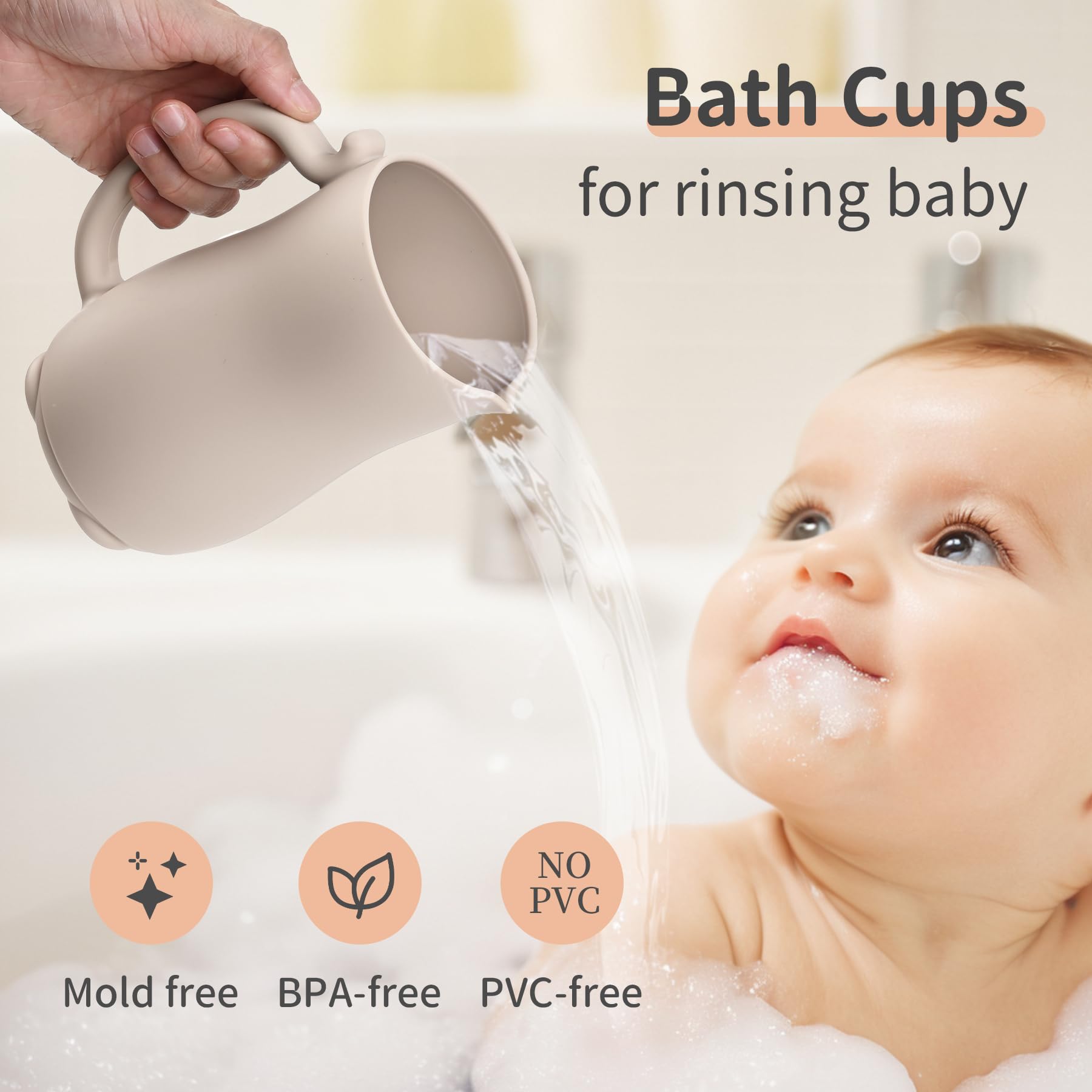 YOSEGOOTER silicone bath cup with soft texture suitable for delicate skin