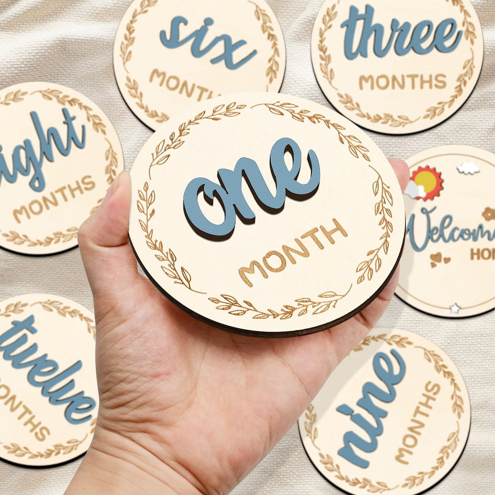 Yoshiky safe baby milestone signs with smooth edges for babies