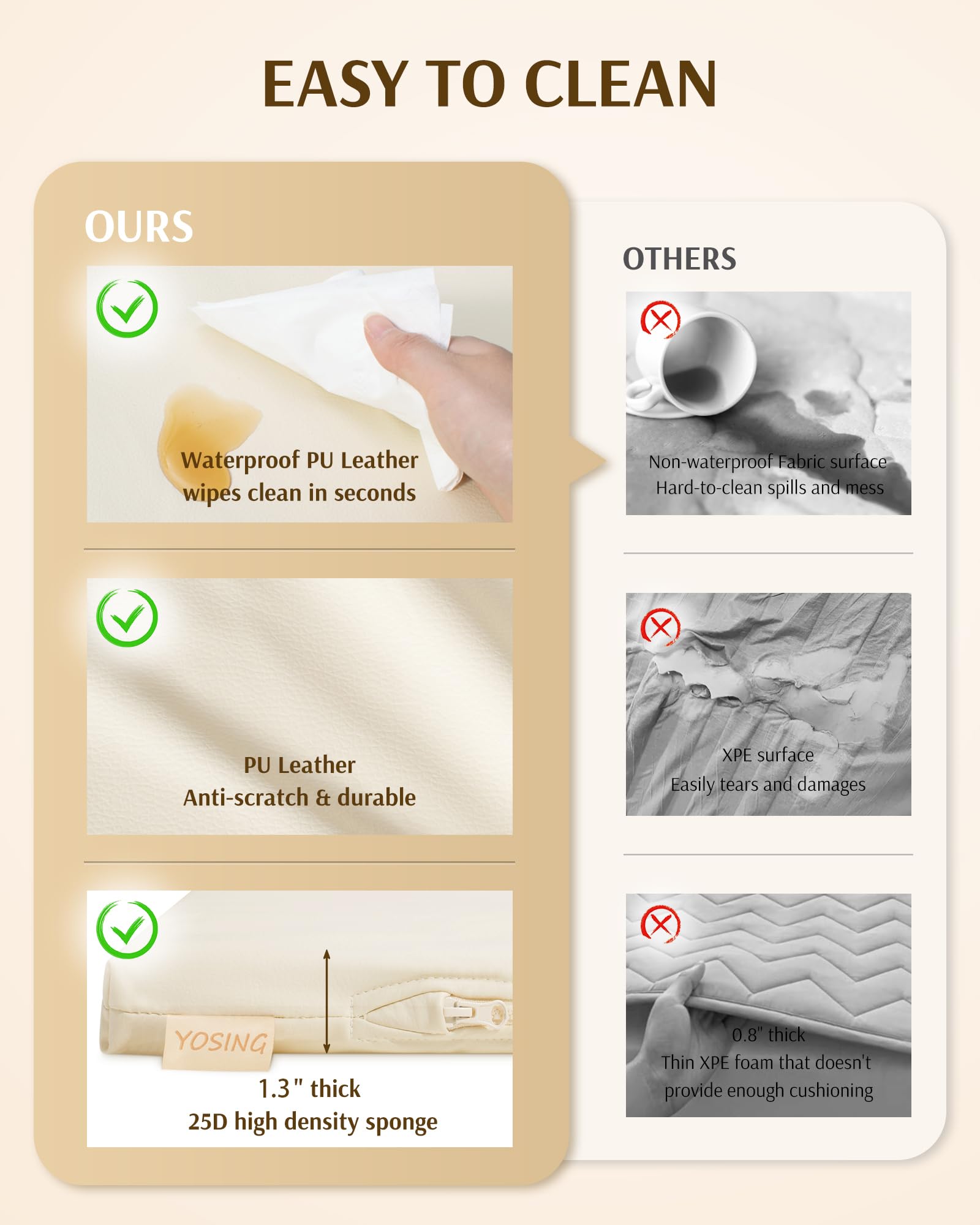 YOSING safe materials for baby play in a calm room