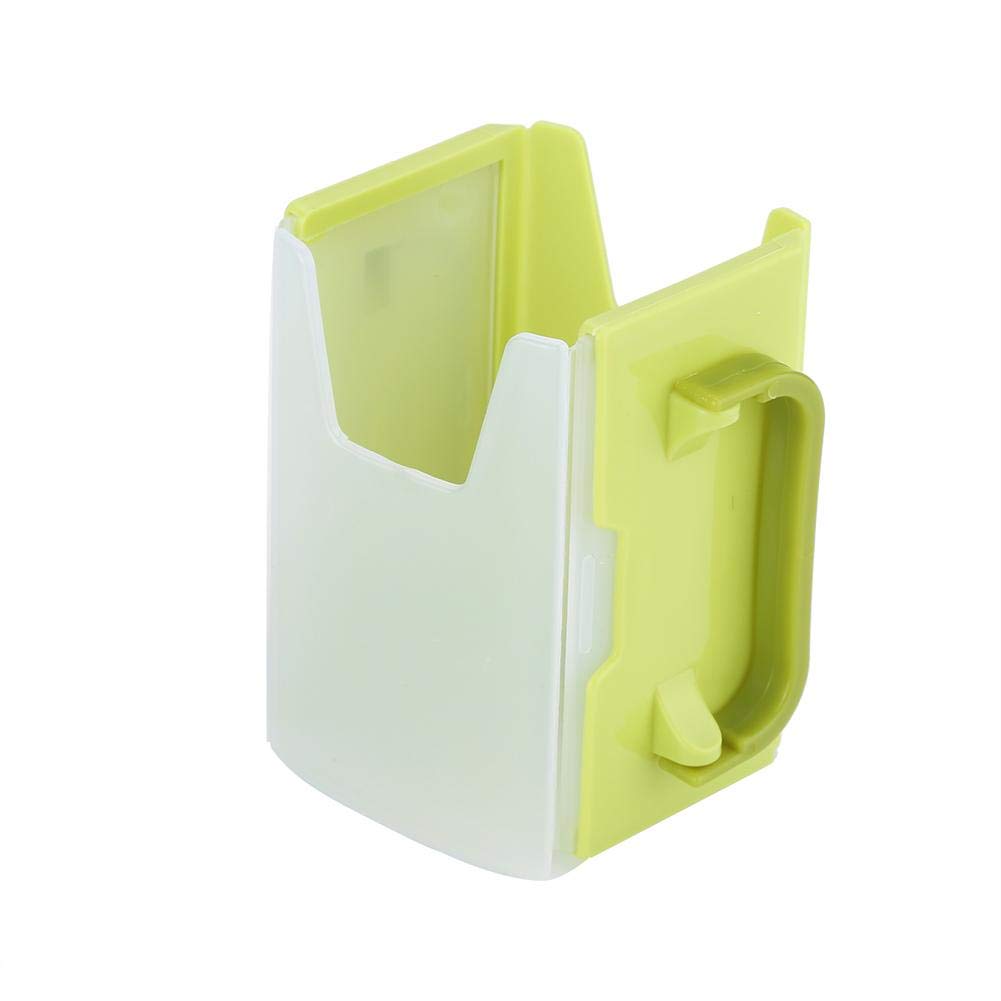 Yosoo adjustable bottle cup holder in green with secure grip for little hands to prevent spills.