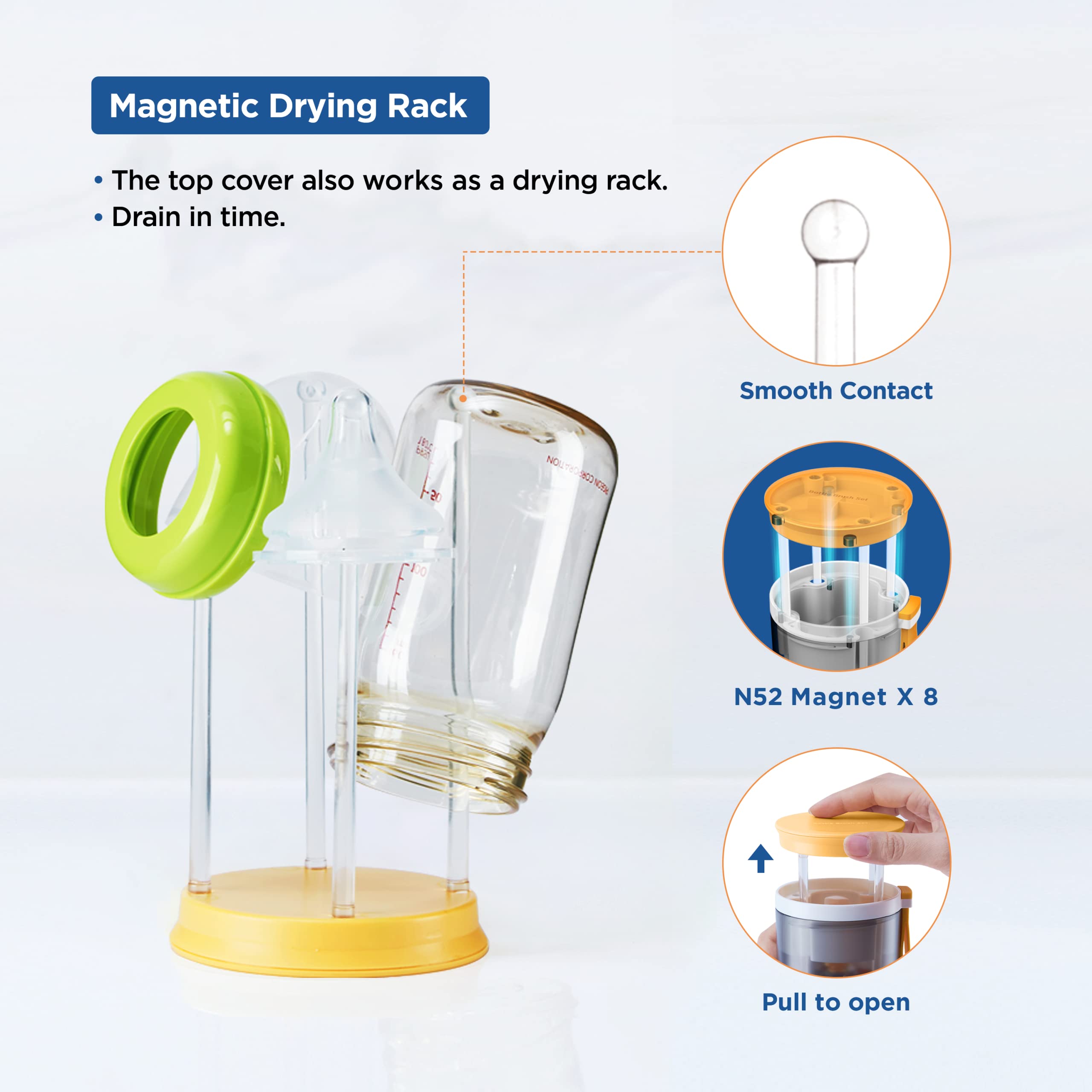 YOTIME straw brush keeps sippy straws spotless and safe