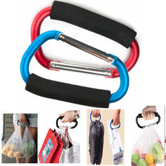 YOTOM aluminum carabiner with spring-action gate and sponge grip for quick clipping