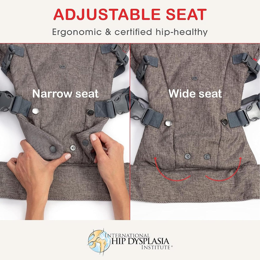 YOU+ME 2-in-1-snap-on-bib catches dribbles and doubles as a carrier cover.