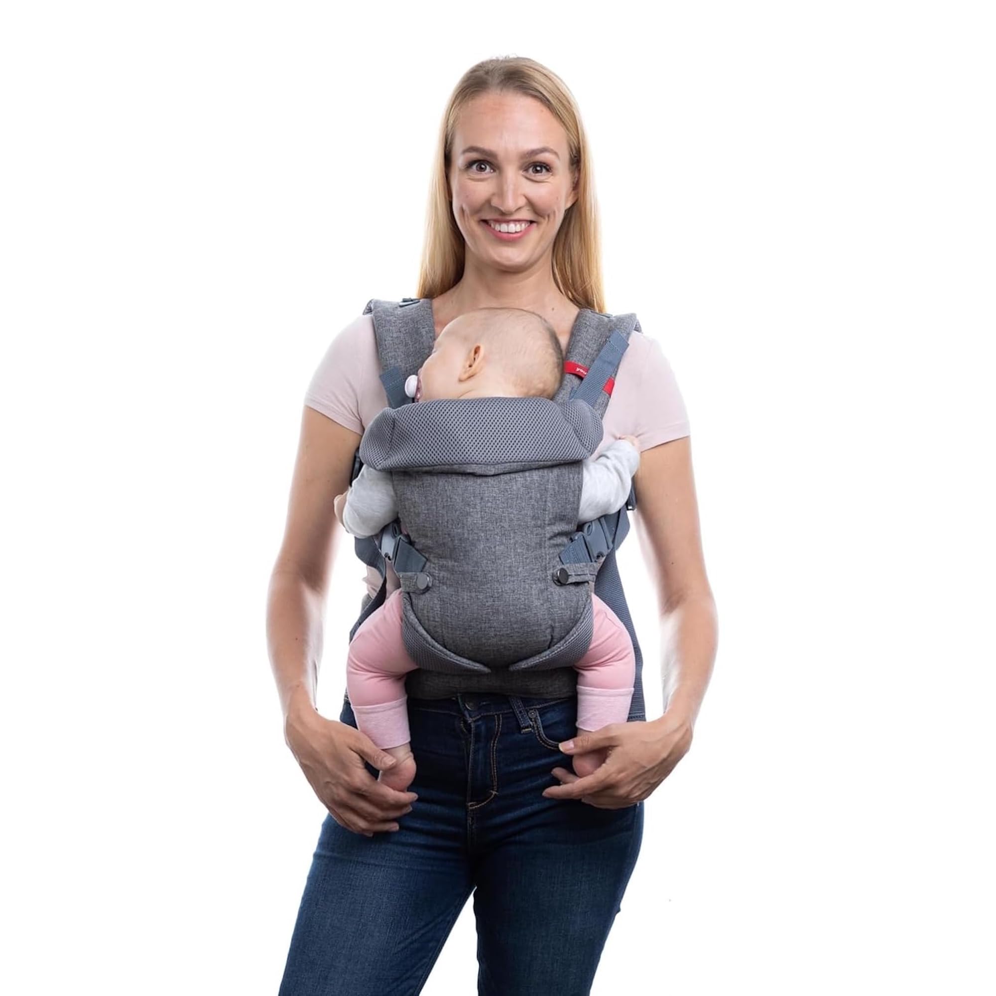 YOU+ME 4-in-1 newborn-to-toddler carrier offers versatile, comfortable support.