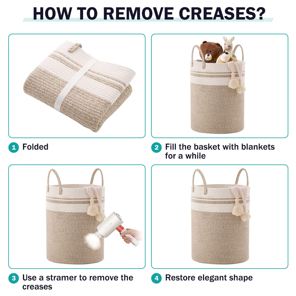 Natural cotton YOUDENOVA rope basket avoids plastics