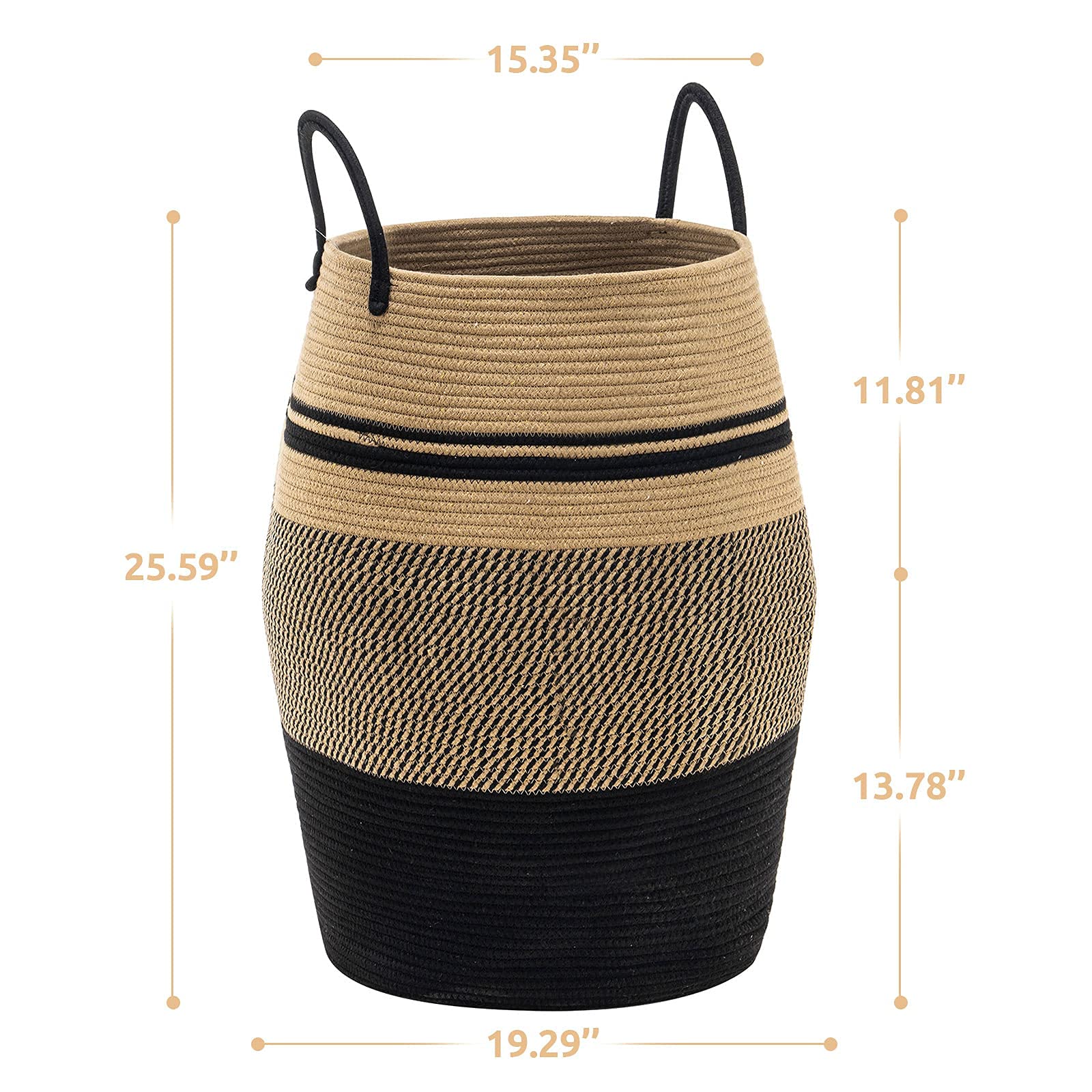 YOUDENOVA collapsible laundry basket folded for compact storage