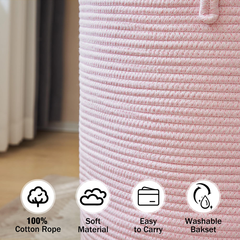 YOUDENOVA eco-friendly cotton rope hamper free from plastics for natural storage.