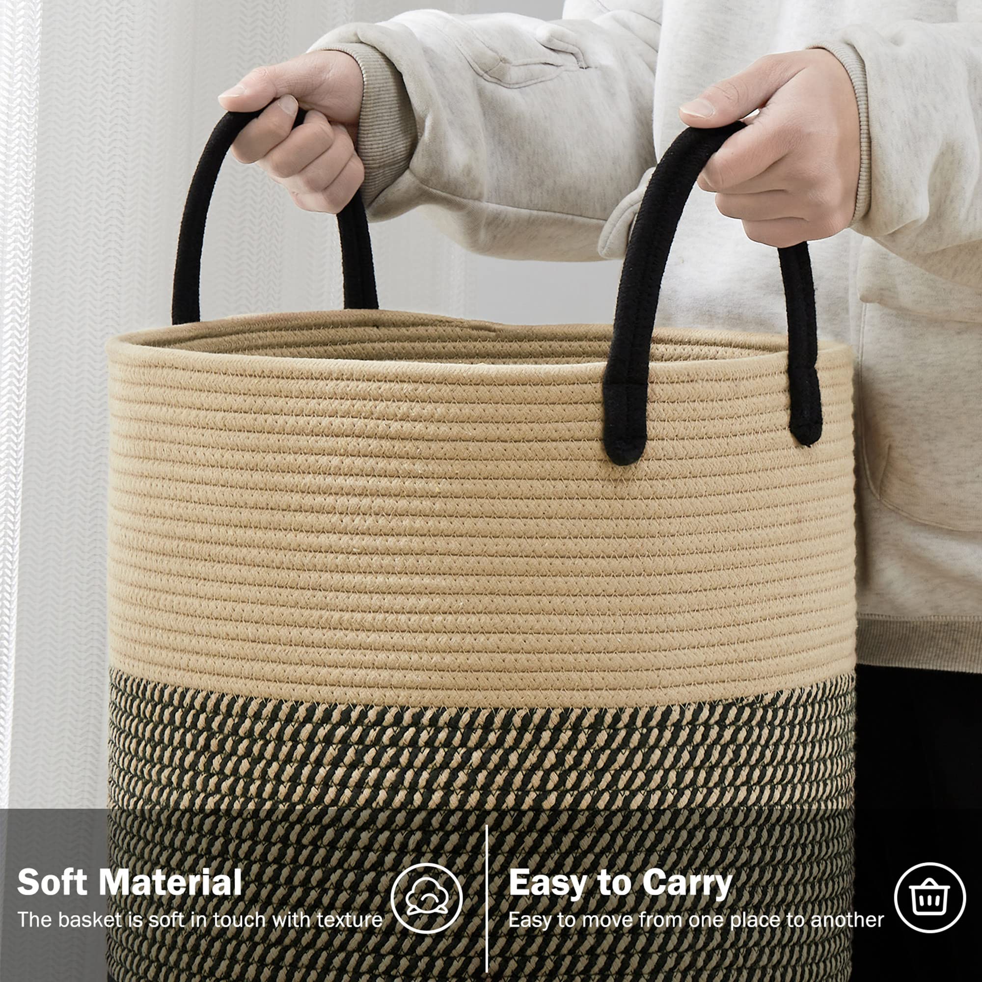 YOUDENOVA hamper folded for storage saving space when not in use