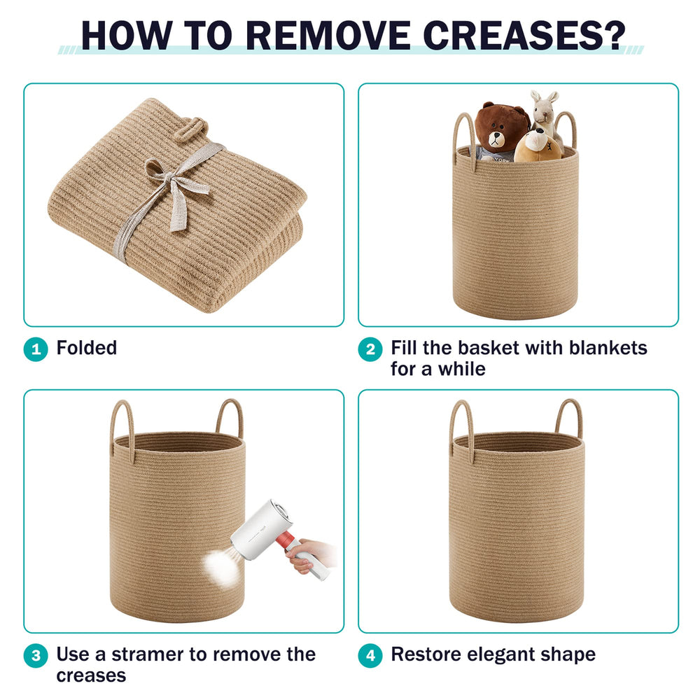 YOUDENOVA jute rope hamper bedroom-setup demonstrates versatile home organization