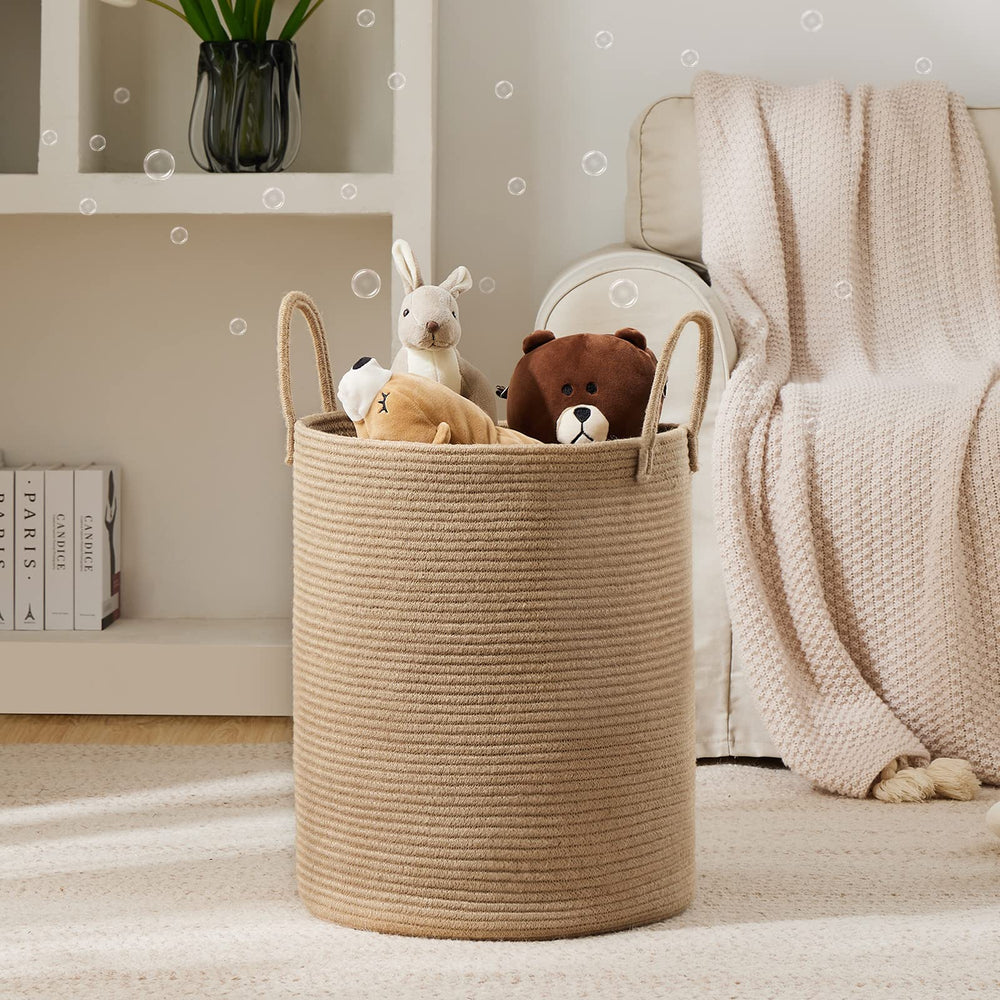 YOUDENOVA jute rope weave close-up highlighting natural texture for durable storage