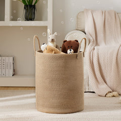 YOUDENOVA jute rope weave close-up highlighting natural texture for durable storage
