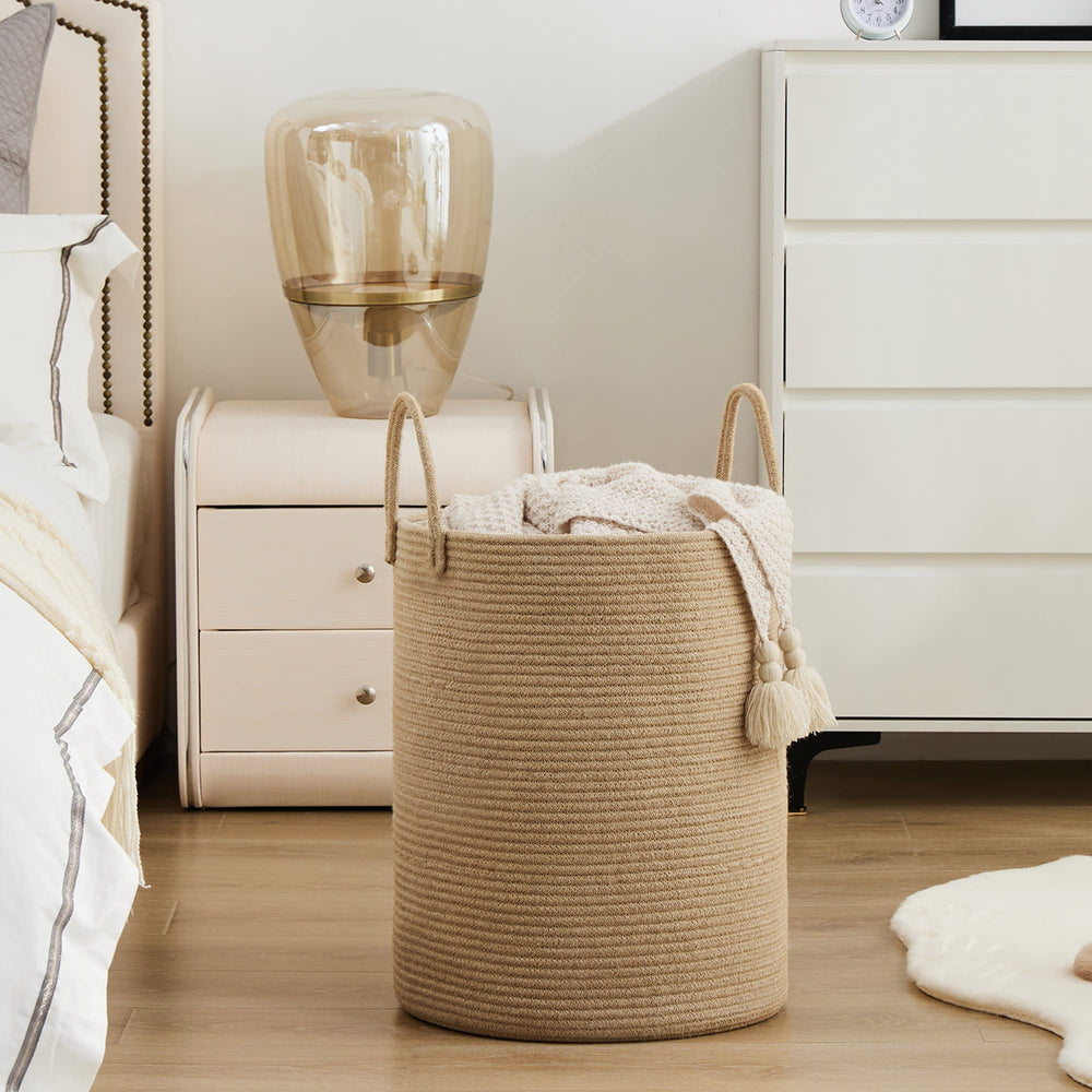 YOUDENOVA jute rope hamper nordic-design adds calm decor and natural texture
