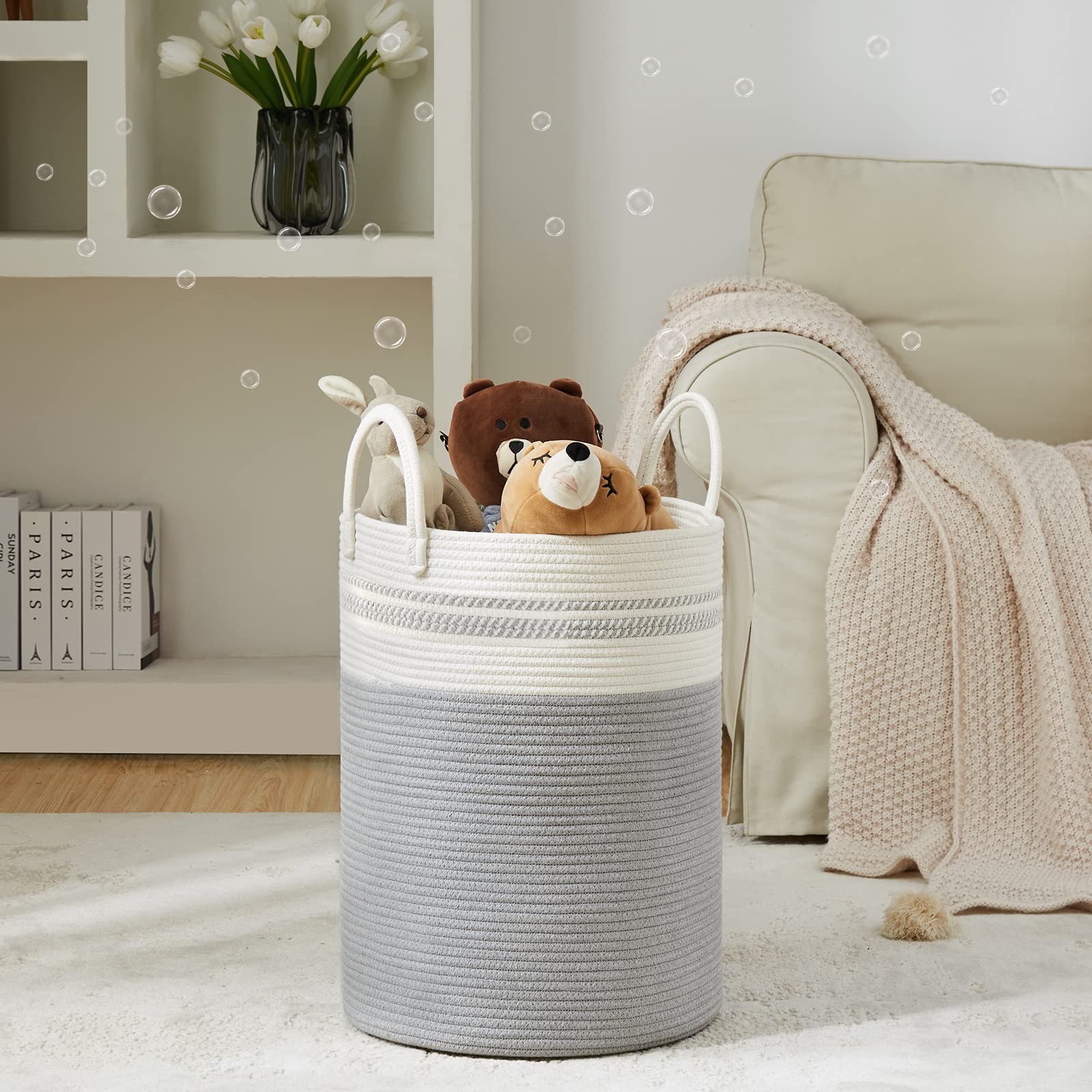 YOUDENOVA laundry hamper with sturdy handles for full loads